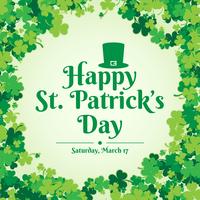 St. Patrick's Day achtergrond sjabloon met vallende klaver laat illustratie vector