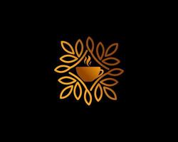 koffie logo ontwerp, koffiebonen bedrijfslogo's vector, modern logo, logo ontwerpen vector illustratie sjabloon