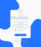 gebruikerslogin ontwerp, webpagina vector sjabloon