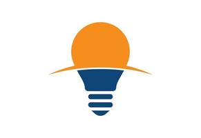 licht lamp logo ontwerp, vector ontwerp concept