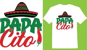 papa cito cinco de t-shirt ontwerp vector