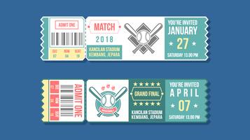 Honkbal Evenement Ticket Gratis Vector