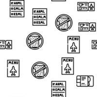 vliegmaatschappij voedsel voeding vector naadloos patroon