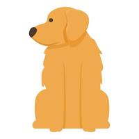 gouden retriever icoon tekenfilm vector. puppy hond vector