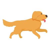 puppy retriever icoon tekenfilm vector. gouden hond vector