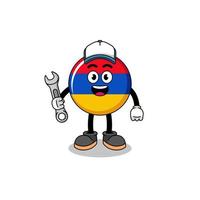 Armenië vlag illustratie tekenfilm net zo een monteur vector
