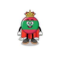 mascotte illustratie van Maldiven vlag koning vector