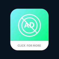 advertentie advertentie blok advertentie reclame blok mobiel app knop android en iOS lijn versie vector