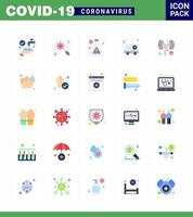 coronavirus voorzorgsmaatregel tips icoon voor gezondheidszorg richtlijnen presentatie 25 vlak kleur icoon pak zo net zo infectie ziekte fles vervoer auto virale coronavirus 2019november ziekte vector ontwerp eleme