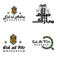 4 het beste eid mubarak zinnen gezegde citaat tekst of belettering decoratief fonts vector script en cursief handgeschreven typografie voor ontwerpen brochures banier flyers en t-shirts