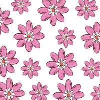 achtergrond van schattige bloemen roze kleur vector