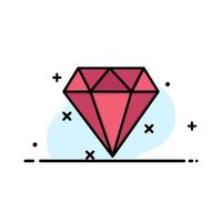 diamant sieraden bedrijf logo sjabloon vlak kleur vector