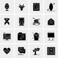 16 universeel bedrijf pictogrammen vector creatief icoon illustratie naar gebruik in web en mobiel verwant project