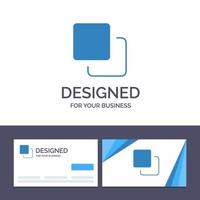 creatief bedrijf kaart en logo sjabloon vier media verviervoudigen stack vector illustratie