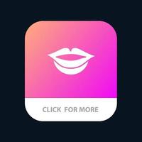 lippen meisje mobiel app icoon ontwerp vector