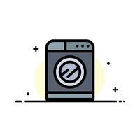 machine technologie het wassen het wassen bedrijf vlak lijn gevulde icoon vector banier sjabloon