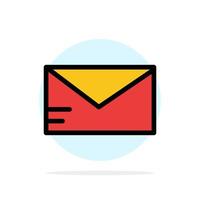 mail e-mail school- abstract cirkel achtergrond vlak kleur icoon vector