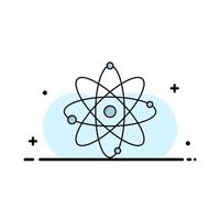 atoom nucleair molecuul chemie wetenschap vlak kleur icoon vector