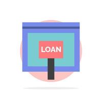 credit internet lening geld online abstract cirkel achtergrond vlak kleur icoon vector