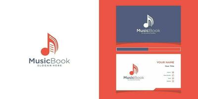 muziekboek logo sjablonen en visitekaartje ontwerp vector