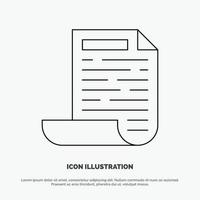 het dossier ontwerp document lijn icoon vector
