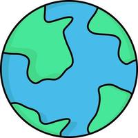 aarde wereldbol wereld aardrijkskunde ontdekking vlak kleur icoon vector