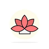 bloem Indië lotus fabriek abstract cirkel achtergrond vlak kleur icoon vector