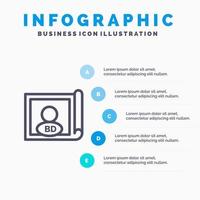 Bangladesh land vlag Internationale lijn icoon met 5 stappen presentatie infographics achtergrond vector