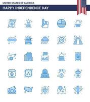 25 creatief Verenigde Staten van Amerika pictogrammen modern onafhankelijkheid tekens en 4e juli symbolen van zoet taart hand- Verenigde Staten van Amerika vlag bewerkbare Verenigde Staten van Amerika dag vector ontwerp elementen