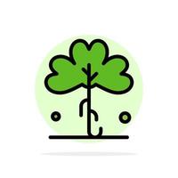 Klaver groen Ierland Iers fabriek abstract cirkel achtergrond vlak kleur icoon vector
