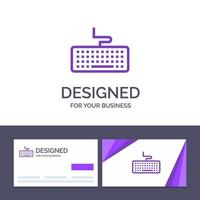 creatief bedrijf kaart en logo sjabloon sleutel toetsenbord hardware onderwijs vector illustratie