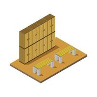 isometrische kleedkamer vector