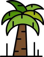 palm boom Brazilië vlak kleur icoon vector icoon banier sjabloon