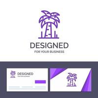 creatief bedrijf kaart en logo sjabloon palm boom Brazilië vector illustratie