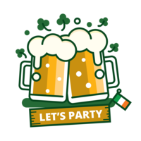 St Patrick's Day bier Sticker vector