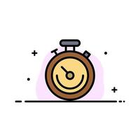 klok sport- stopwatch tijd bedrijf vlak lijn gevulde icoon vector banier sjabloon