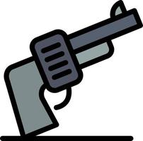 geweer hand- wapen Amerikaans vlak kleur icoon vector icoon banier sjabloon