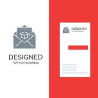 pet onderwijs diploma uitreiking mail grijs logo ontwerp en bedrijf kaart sjabloon vector