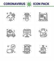 coronavirus het voorkomen 25 icoon reeks blauw virus pandemisch virus corona afspraak virale coronavirus 2019november ziekte vector ontwerp elementen