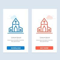 kerk huis Pasen kruis blauw en rood downloaden en kopen nu web widget kaart sjabloon vector