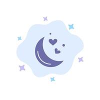 maan nacht liefde romantisch nacht blauw icoon Aan abstract wolk achtergrond vector