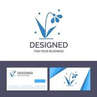 creatief bedrijf kaart en logo sjabloon decoratie Pasen fabriek tulp vector illustratie