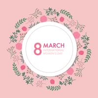 Roze uitnodiging voor internationale Vrouwendag vector