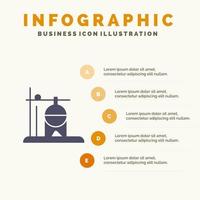 gezondheidszorg medisch rehydratie transfusie solide icoon infographics 5 stappen presentatie achtergrond vector