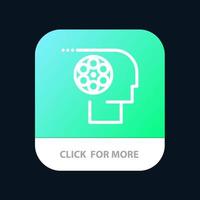 bemanning film baan film personeel mobiel app knop android en iOS lijn versie vector
