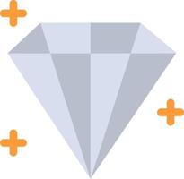 diamant juweel gebruiker vlak kleur icoon vector icoon banier sjabloon