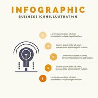 lamp idee licht hotel infographics presentatie sjabloon 5 stappen presentatie vector