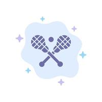 kruisen lacrosse stok stokjes blauw icoon Aan abstract wolk achtergrond vector