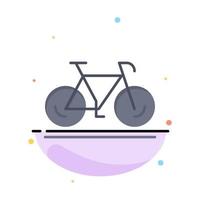 fiets beweging wandelen sport abstract vlak kleur icoon sjabloon vector