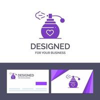 creatief bedrijf kaart en logo sjabloon parfum liefde geschenk vector illustratie